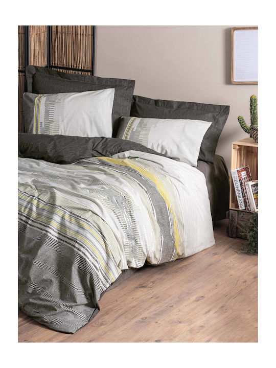 Madi Stukke Σετ Κουβερλί Υπέρδιπλο Βαμβακερό 220x240cm 3τμχ