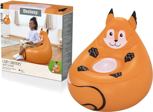 Παιδικό Πουφ Cozy Critters 72x72x64εκ. Αλεπού Πορτοκαλί