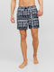 Jack & Jones Men's Swimwear Shorts Navy Blue with Patterns