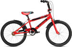 Clermont Rocky 18" Παιδικό Ποδήλατo BMX (2022) Μαύρο Κόκκινο