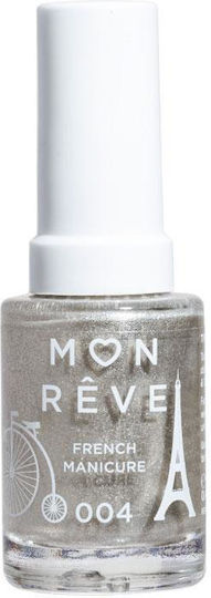 Mon Reve French Manicure Glossy Βερνίκι Νυχιών για Γαλλικό Μανικιούρ 004 Silver Tip 13ml