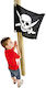 Children's flag with hoist 'Pirate' Flag with hoist pirate 55 x 45cm.