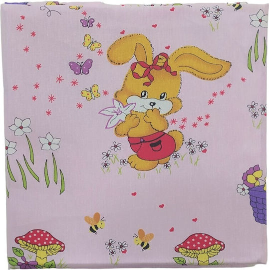 Excellent Bunnies Cotton Swaddle Wrap Pink 75x75cm.