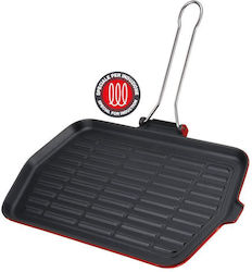 Commercial Grill Cast Iron Pan for Induction Hob 23x36cm