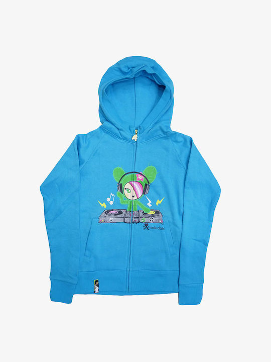 Tokidoki Kids Sweatshirt Cardigan with Hood Blue