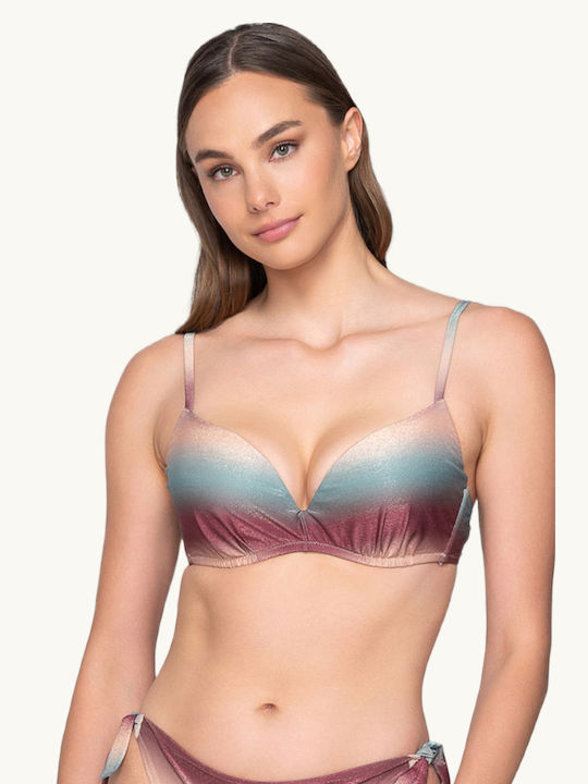 Luna Underwire Bikini Bra with Adjustable Straps Multicolour