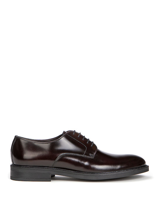 Kaiserhoff dunkelbraune Lederschuhe mit Oxford-Stil