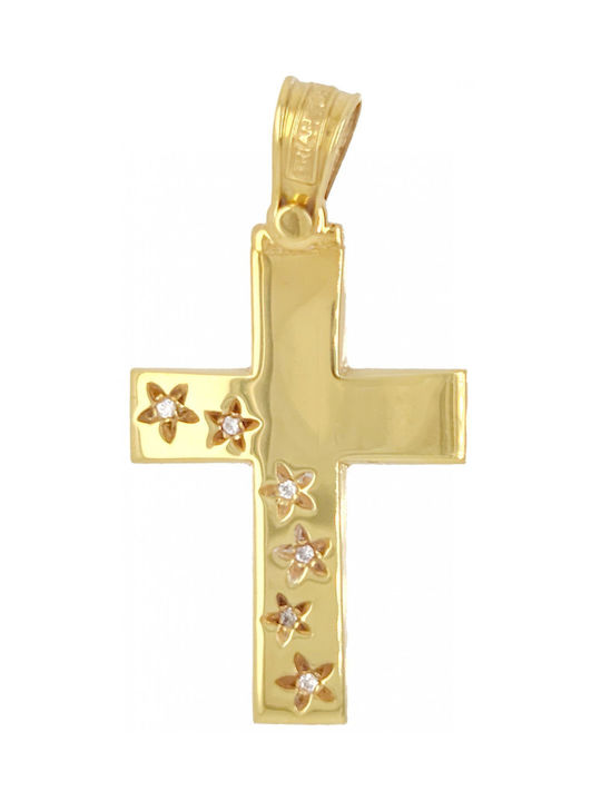 Triantos Gold Kreuz 14K αστέρια