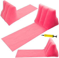 Plastic Beach Sunbed Pink with Pillow 50x95x45cm