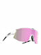 Bliz Breeze Unisex Sunglasses with White Plastic Frame and Purple Polarized Mirror Lens 52102-04