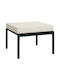 Scaun Metalic Cub Pentru Exterior Cu Pernă Negru 2 Bucăți 60x60x35cm