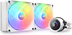 NZXT Kraken 280 RGB Wasserkühlung für Prozessor Doppelter Ventilator 140mm für Sockel AM4/AM5/1700/1200/115x Weiß