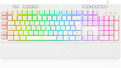 Redragon K512W Shiva Gaming Tastatură cu iluminare RGB (Engleză US) Alb