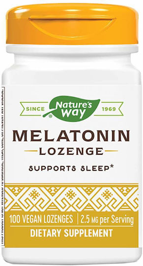 Nature's Way Melatonin Ergänzungsmittel für den Schlaf 100 Lutschtabletten