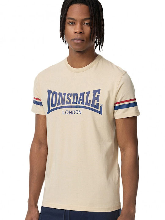 Lonsdale Men's Short Sleeve T-shirt Beige