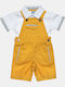Kids Clothing Set with Dungarees Summer 2 Pieces Yellow