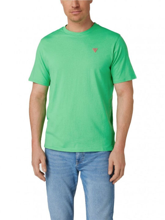 Guess Ανδρικό T-shirt Πράσινο Μονόχρωμο