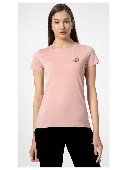 4F Γυναικείο Αθλητικό T-shirt Ροζ