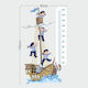 Caravelshop Αυτοκόλλητο Αναστημόμετρο Little Captains Πολύχρωμο