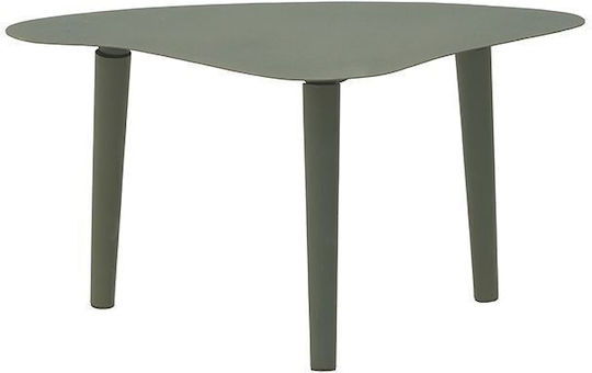 Oval Beistelltisch Metall Grün M60xB40xH30cm