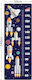 Caravelshop Kids Growth Height Chart Wall Sticker with Design Space Light Planets and Spaceships Blue 180cm
