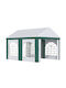 Outsunny Gazebo Garten Grün 4x2.95m