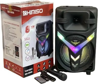 Kimiso Sistem Karaoke cu Microfon cu Fir QS-5806 681607 în Culoare Negru