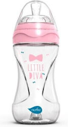 Nuvita Glasflasche Gegen Koliken mit Silikonsauger für 3+ Monate Pink 240ml 1Stück
