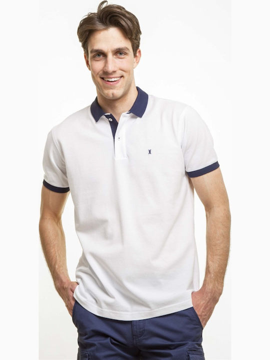 The Bostonians Polo Herrenbluse Kurzarm Weiße