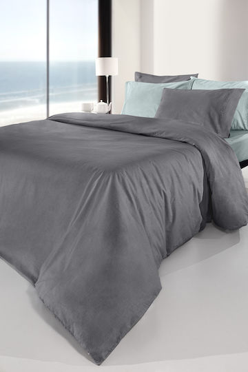 Guy Laroche Color Plus Σεντόνι Υπέρδιπλο με Λάστιχο 160x200+32εκ. Anthracite