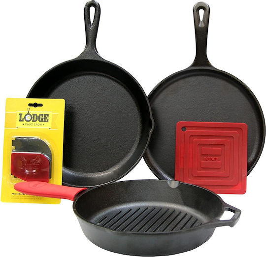 Lodge Essential Kochgeschirr-Set aus Gusseisen Schwarze 6-teilig