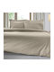 Guy Laroche Cearșaf Super Double cu Elastic 160x200+32cm. Color Plus Taupe