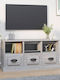 vidaXL TV-Ständer Grau M100xP35xH50cm