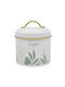 Ankor Sugar Jar with Lid Metallic White 11.2x11.2x13cm 1 Pieces