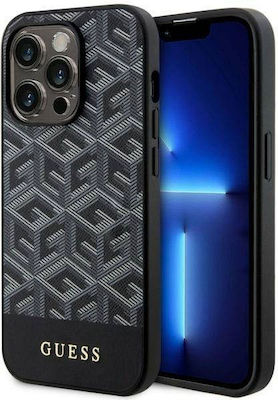Guess GCube Stripes Silicone Back Cover Black (iPhone 14 Pro Max)