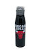 Back Me Up Chicago Bulls Αθλητικό Παγούρι Ανοξείδωτο 600ml Μαύρο