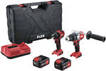 Flex Set Impact Drill Driver & Impact Screwdriver 18V with 2 Batteries and Case