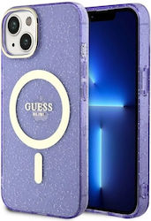 Guess MagSafe Umschlag Rückseite Silikon Glitter Gold (iPhone 14) GUHMP14SHCMCGU