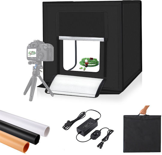 IRiSfot Photo Box Irisfot Portable Studio Φωτιζόμενο με Πολλαπλά Backround 60x60x60cm
