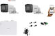 Hikvision Sistem de Supraveghere DS-7104HGHI-K1(S) 2 x HIKVISION - DS-2CE16D0T-ITPF(C) 2 Camere Camere Supraveghere video cu Recorder