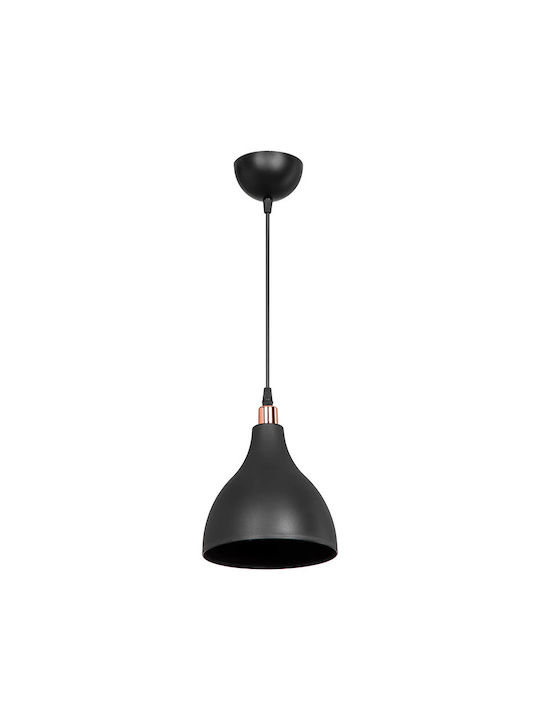 Pakketo Lofty Pendant Light Bell for 18 Bulbs E27 Black