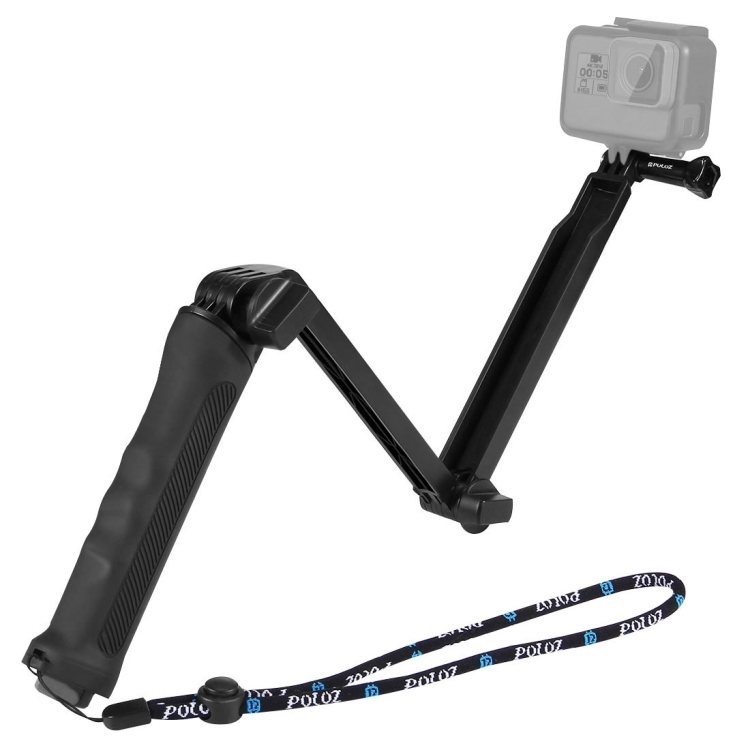 Folding Stick Selfie Stick/Tripod PU202 black