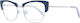 Emilio Pucci Damen Brillengestell Katzenauge Blau EP5102 092