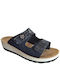 Кожени Дамски Анатомични Сандали Flatforms Сини