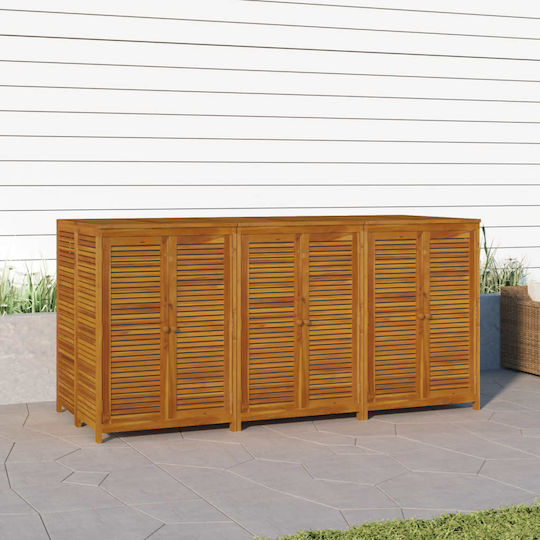 Three-Leaf Wooden Cabinet with Locking Capability 210x87x104 cm