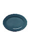 Teller Untiefe Oval Keramik Blau 34x34cm 6Stück