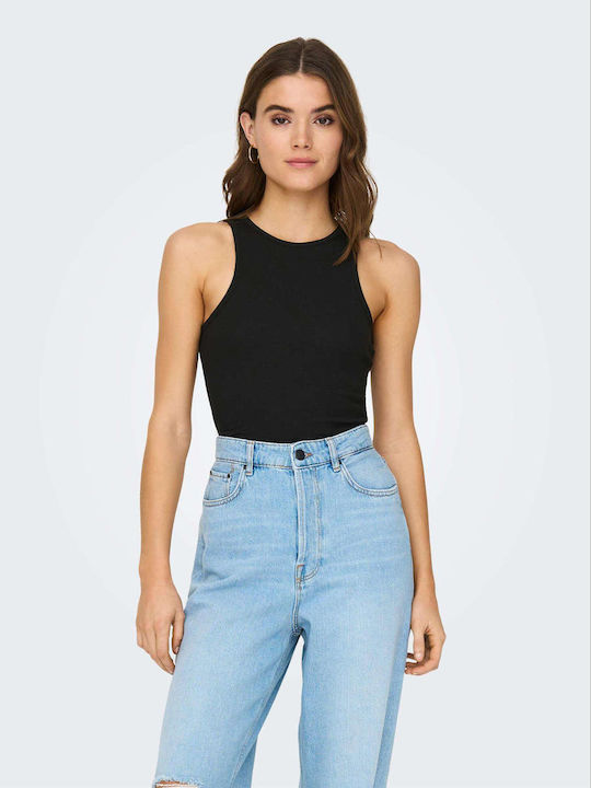 Only Women's Summer Blouse Cotton Sleeveless Black
