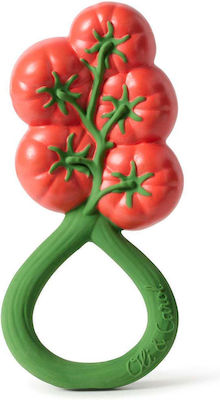 Oli&Carol Tomato Teething Rattle made of Rubber for 0 m+ 1pcs