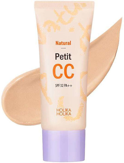 Holika Holika Natural Petit CC Face Cream Day with SPF32 for Moisturizing & Anti-aging 30ml