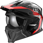 LS2 OF606 Drifter Triality Red Motorradhelm Modular ECE 22.06 1300gr